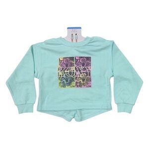 Roxy Girls 2-Piece Comfortable Fit Short and Long Sleeve Tee Set - Blue